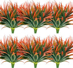 16 Pcs Artificial Outdoor Plants UV Resistant Tall Fake Grass Plants Bushes Faux Tropical Flowers Décor Fall Winter Summer Planters Patio Front Door Porch Plastic Greenery & Shrubs Decoration