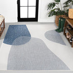 JONATHAN Y Geometric Organic Shapes Indoor Outdoor Area Rug 8X10 Cream/Navy, Zia Modern for Backyard, Patio, Porch, Easy-Cleaning, High Traffic, Pet-Friendly, Non-Shedding (TSN306B-8)