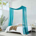 Warm Home Designs Extra Long Green Teal Sheer Window Scarf. Valance Scarves are 54 X 216 Inches. Great As Wedding Arch Draping Fabric, Bed Canopy Or for Decorative Project. AM Teal 216"