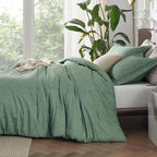 Bedsure Full Comforter Set - Green Soft Bedding for All Seasons, Cationic Dyed Bed Set, 3 Pieces, 1 Full Size Comforter (82"x86") and 2 Pillow Shams (20"x26"+2")