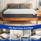 10 Inch Green Tea Memory Foam Mattress, Full Size Mattress in a Box, Gel Infused Foam for Pressure Relief and Cool Sleep, CertiPUR-US Certified, Medium Firm