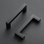 Ravinte 3 Pack Black Cabinet Pulls 3-1/2 Inch Square Cabinet Handles Matte Black Kitchen Hardware for Cabinet Drawer Pulls Come with Screwdriver