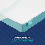 Tempur-Pedic TEMPUR-Adapt + Cooling 3-Inch Full Mattress Topper Medium Luxury Premium Foam, Washable Cover, Medium Cooling Topper,white