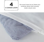 Bedsure Queen Comforter Set - Navy Blue Soft Bedding for All Seasons, Cationic Dyed Bed Set, 3 Pieces, 1 Queen Size Comforter (90"x90") and 2 Pillow Shams (20"x26"+2")