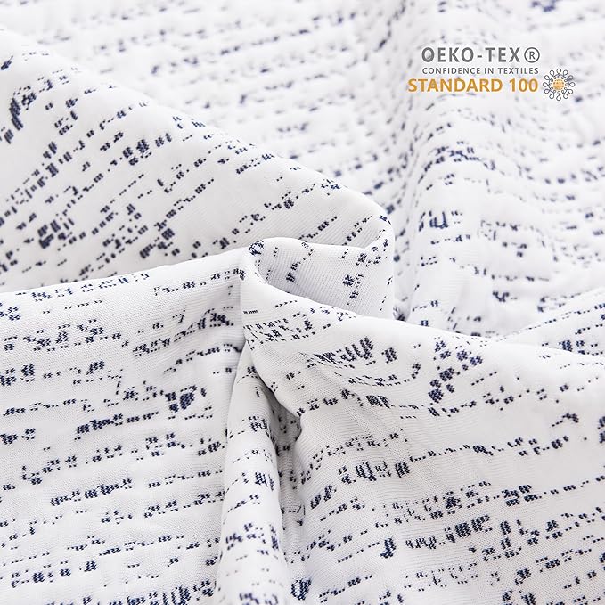 Subrtex Mattress Topper Cover King Size 4 Inch (Only Cover) Mattress Topper Protector Bedding Removable Encasement with Zipper Closure