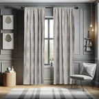 Ambesonne Grey Curtains, Victorian Lace Flowers and Leaves Retro Background Old Fashioned Graphic, Window Treatments 2 Panel Set for Living Room Bedroom, Pair of - 28" x 63", Warm Taupe