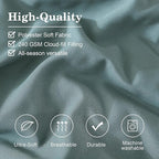 Monbix King Size Comforter Set - 7 Pieces Bed in a Bag King, Dark Green Bedding Sets with Comforter, All Seasons Comforter Bed Set with Sheets, Pillowcases & Shams