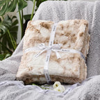 Bedsure GentleSoft Sherpa Fluffy Throw Blanket - Fleece Warm and Cozy Throw for Women Gift, Plush & Fuzzy Faux Fur Blanket for Couch, Sofa and Bed Decor, Tie Dye Design, Beige, 50x60 Inches