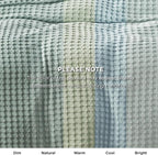 Bedsure Cooling Cotton Waffle Queen Size Blanket - Lightweight Breathable Summer Blanket of Rayon Derived from Bamboo for Hot Sleepers, Luxury Throws for Bed, Couch and Sofa, Mint Green, 90x90 Inches