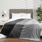 Pavilia Black Ombre Fleece Blanket for Twin Size Bed, Soft Plush Lightweight Cozy Microfiber Gift Decorative Blanket, 60x80
