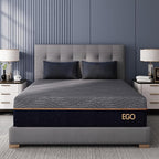 EGOHOME 12 Inch Full Memory Foam Mattress for Back Pain, Cooling Copper Gel Bed in a Box, Foam Made in USA, CertiPUR-US Certified, Therapeutic Medium Firm, Double 54x75x12 Black