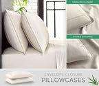 King Sheets by Pure Bamboo, Genuine 100% Organic Viscose Derived from Bamboo Bed Sheet Set, Luxuriously Soft & Cooling, Double Stitching, Lifetime Quality Promise (King, Ivory)