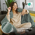 Bedsure GentleSoft Green Throw Blanket for Couch - Cozy Soft Blankets for Women, Cute Small Fleece Throws for Girls, Sage Green Room Decor Decorations for Home, 50x60 Inches