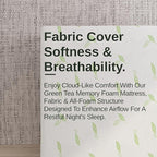 NapQueen Twin XL Size, 12 Inch Anula Green Tea Infused Memory Foam Mattress, Bed in a Box, CertiPUR-US Certified Mattress