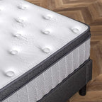 ZINUS 12 Inch Comfort Support Cooling Gel Hybrid Mattress, Queen, Euro Top Innerspring Mattress, Motion Isolating Pocket Springs, Mattress in A Box