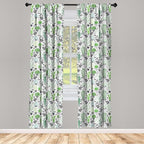 Ambesonne Cactus Curtains, Cartoon Style Inspired Drawing of Hedgehog Animals Saguaro and Prickly Pear, Window Treatments 2 Panel Set for Living Room Bedroom, Pair of - 28" x 84", White Green