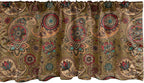 Ambesonne Paisley Window Valance, Vintage Inspired Multicolored Leaf Flower Motif in Earth Tones Print, Curtain Valance for Kitchen Bedroom Decor with Rod Pocket, 42" x 18", Army Green