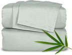 Short Queen Sheets by Pure Bamboo for RV Camper (60"x75") - Genuine 100% Organic Viscose Derived from Bamboo Bed Sheet Set, Soft & Cooling, Lifetime Quality Promise (Short Queen, Sea Glass)
