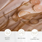 Akiky Canopy Bed Curtain with Lights Bed Drapes for Girls Adults Soft Bed Canopy Scarf for Bed Room Decoration (King, Coffee)