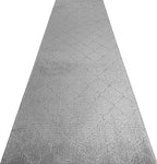 Custom Size Modern Runner Rug Carpet for Hallway Entryway Foyer Kitchen, Slip Resistant Latex Rubber Backed 31 inch Wide X Customized Length, Clouds Grey, 31 inch X 26 feet