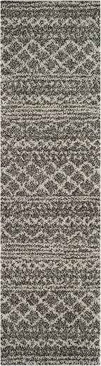 SAFAVIEH Arizona Shag Collection Runner Rug - 2'3" x 8', Brown & Ivory, Moroccan Design, Non-Shedding & Easy Care, 1.6-inch Thick Ideal for High Traffic Areas in Living Room, Bedroom (ASG741B)