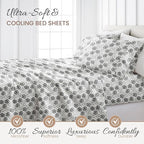 Linen Market 4 Piece King Sheet Set - Breathable, Double-Brushed Patterned Cooling Sheets – Oeko-TEX Certified Ultra Soft & Wrinkle-Free 16" Deep-Pocket King Sheets - Easy Care Make a Wish Light Gray