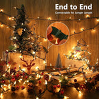 Toodour Clear Christmas Lights, 75ft 300 Count Incandescent Indoor Outdoor String Lights, UL Certified Connectable Green Wire Mini Bulb Light for Home, Party, New Year, Xmas Tree Decor - Warm White