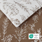 Bedsure King Comforter Set - Brown Bed Set, 3 Pieces Cute Floral Bedding, 1 Soft Reversible Botanical Flowers Comforter and 2 Pillow Shams