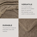 Bedsure GentleSoft Fluffy Brown Blankets Queen Size for Bed, Thick Sherpa Faux Fur Fleece Fuzzy Plush Winter Warm Heavy Soft Queen Blankets, Bedroom Decor Brown Gifts Cozy Gifts for Women Men, 90x90