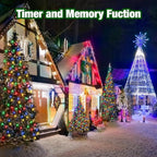 RPGT Christmas Tree Light 500 LEDs 172ft Green Cable Wire Low Voltage Fairy String Twinkle Lights Waterproof 12 Modes for Party, Halloween, Outdoor, Garden, Wedding, Home Decoration (Purple)
