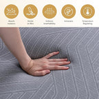 EGOHOME 12 Inch California King Mattress, Copper Gel Cooling Memory Foam Mattress for Back Pain Relief,Therapeutic Double Mattress Bed in a Box, Made in USA, CertiPUR-US Certified, 72x84x12 Black