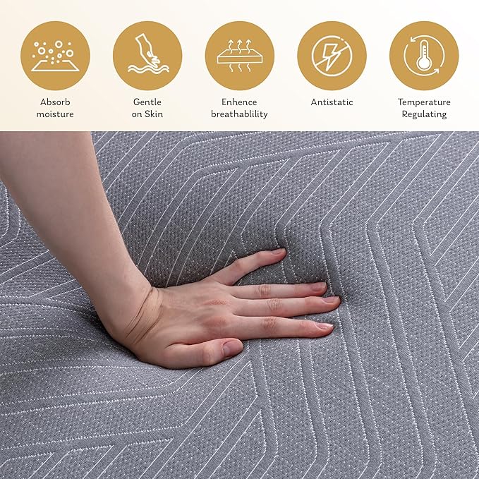 EGOHOME 12 Inch King Size Mattress, Copper Gel Cooling Memory Foam for Back Pain Relief, Therapeutic Bed in a Box, Foam Made in USA, CertiPUR-US Certified, 76x80x12 Black
