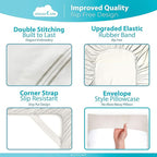 DREAMCARE Sheets Full Size Bed - Cooling Bed Sheets - 6pcs Set - Full Sheet Set - Full Size Sheets - Full Size Sheet Sets Soft & Long Lasting 100% Fine Brushed Polyester with Side Pocket - Ivory