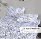 RUVANTI Flannel Sheets Twin Size - 100% Cotton Double Brushed Twin Sheets Set, Deep Pockets 16 Inches, All Seasons Breathable & Extra Soft Bed Sheets, Warm & Cozy, 3 Piece, Snow Flake Grey