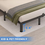 MAF 7 Inch King Metal Platform Bed Frame with Round Corner Legs, 3000 LBS Heavy Duty Steel Slats Support, Noise Free, No Box Spring Needed, Easy Assembly