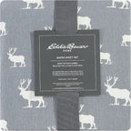 Eddie Bauer - Queen Sheets, Cotton Flannel Bedding Set, Brushed For Extra Softness, Cozy Home Decor (Elk Grove, Queen)