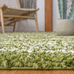 SAFAVIEH Arizona Shag Collection Area Rug - 9' x 12', Green & Ivory, Moroccan Design, Non-Shedding & Easy Care, 1.6-inch Thick Ideal for High Traffic Areas in Living Room, Bedroom (ASG741X)