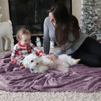 Bedsure GentleSoft Fleece Throw XL Blanket Fog Purple - 300GSM Soft Lightweight Plush Cozy Blankets for Bed, Sofa, Couch, Travel, Camping, 50x70 inches