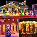 KOUQIYA Battery Operated Christmas Lights, 33ft 100 LED Battery Operated String Lights with Auto-Timer 8 Modes Waterproof String Lights for Xmas Outdoor Indoor Garden Party Decor, Multicolor