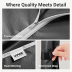 VIPEK V5C Medium Covered Clothes Rack Heavy Duty Portable Closet Wardrobe, Freestanding White Clothing Rack with Grey Upgarded Polyester Cover, Adjustable Custom Closet Rack, 57.9" Lx17.3 Wx76.4 H