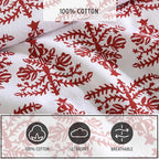 Eddie Bauer - Flannel Sheets Full Size, Anti-Pilling & Wrinkle Resistant Cotton, Touchably Soft for All-Season Comfort - Bed Sheets with Matching Pillowcases & Fitted Sheet (Jolly Trees Red)