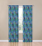 Jay Franco Kids Window Drapes - 4 Piece Curtain Set Includes 2 Tiebacks, Beautiful Bedding Room Décor and Easy Set Up, Blue - Minecraft, 84 Inch