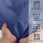 OWENIE Sheer Curtains 78 Inches Long 2 Panels Set for Bedroom Living Room, Light Filtering Voile Blue Sheer Curtain, Airy Rod Pocket Farmhouse Curtains, Royal Blue, Each 42Wx78L inch