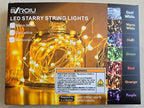 Fairy Lights CR2032 Battery Operated,6.6Ft/2Meter 20 LEDs Micro Silver Wire String Lights for Bedroom Christmas Party Wedding Decoration(Warm White, 12 Pack)