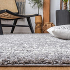 SAFAVIEH Arizona Shag Collection Area Rug - 2'6" x 14' Runner, Grey & Ivory, Non-Shedding & Easy Cleaning, Plush Thick Pile, Ideal for Living Room, Bedroom, Dining Space (ASG741G)