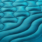 SLEEP ZONE King Size Cooling Mattress Pad, Premium Zoned Quilted Fitted Mattress Topper, Elastic Mattress Protector Cover, Machine Wash Durable, Deep Pocket 8-21 inch, Teal, King