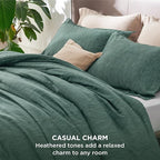 Bedsure California King Comforter Set - Emerald Green Soft Bedding for All Seasons, Cationic Dyed Bed Set, 3 Pieces, 1 California King Size Comforter (104"x96") and 2 Pillow Shams (20"x36"+2")
