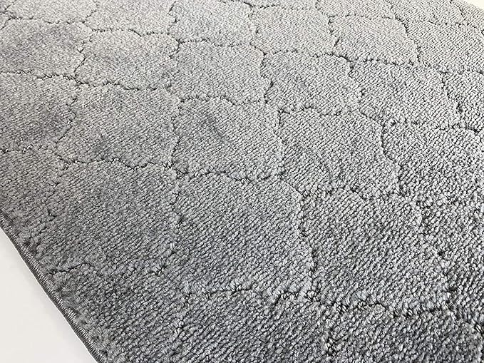 Custom Size Modern Runner Rug Carpet for Hallway Entryway Foyer Kitchen, Slip Resistant Latex Rubber Backed 31 inch Wide X Customized Length, Clouds Grey, 31 inch X 9 feet