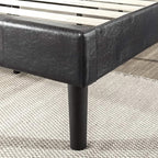 ZINUS Gerard Faux Leather Upholstered Platform Bed Frame, Mattress Foundation, Wood Slat Support, No Box Spring Needed, Easy Assembly, Full