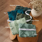 Bedsure Tufted Boho Comforter Set Queen Size - Teal Boho Bed Set, GentleSoft 3 Pieces Farmhouse Shabby Chic Embroidery Bedding, Gifts for Woman, Soft Jacquard Queen Comforter for All Seasons